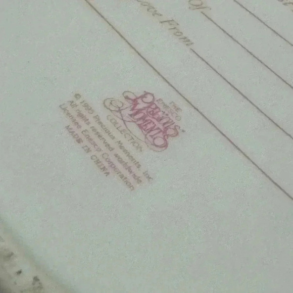 Precious Moments Happy 1st Anniversary Commemorative Plate 1995 - Picture 8 of 9